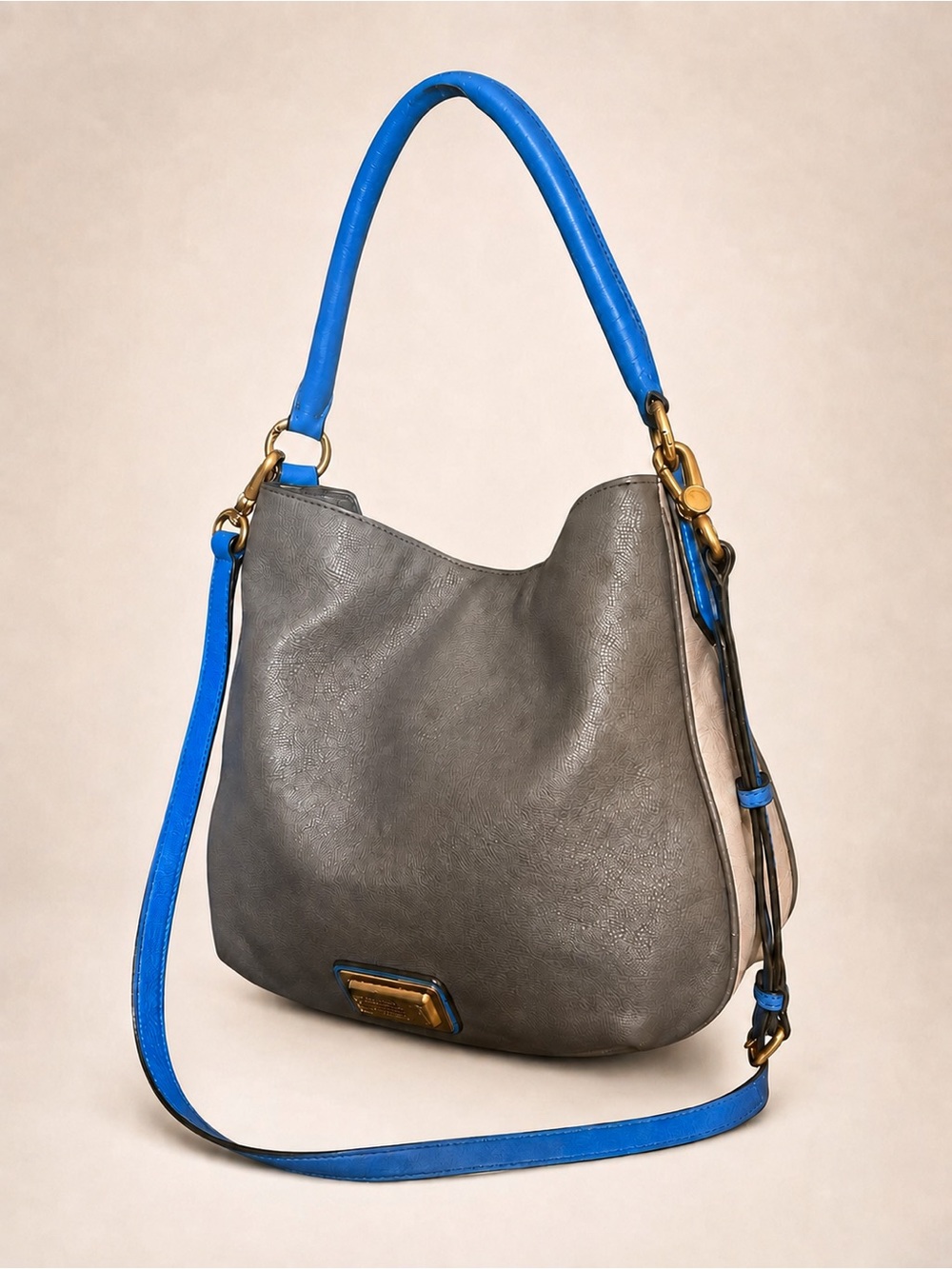 Marc by Marc Jacobs New Q Hillier Colorblock Leather Hobo Crossbody